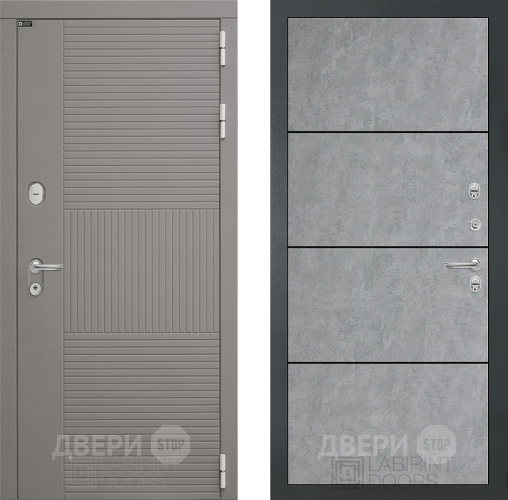 Входная металлическая Дверь Лабиринт (LABIRINT) Формо 25 Бетон светлый в Жуковский