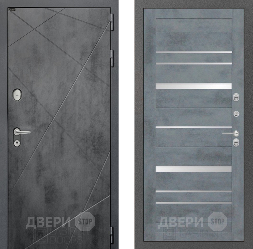 Входная металлическая Дверь Лабиринт (LABIRINT) Лофт 20 Бетон темный в Жуковский