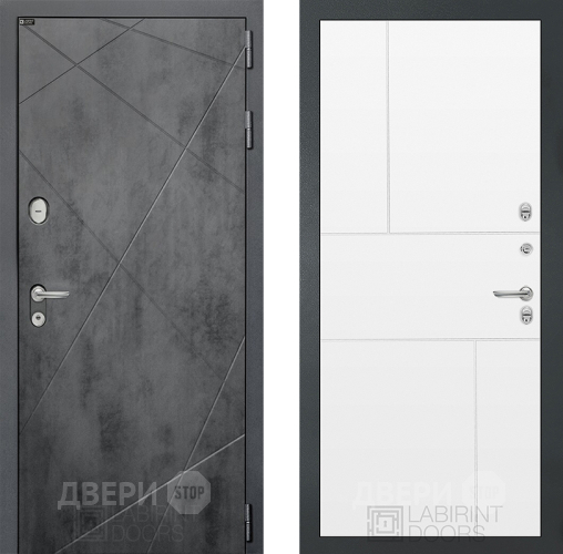 Дверь Лабиринт (LABIRINT) Лофт 21 Белый софт в Жуковский
