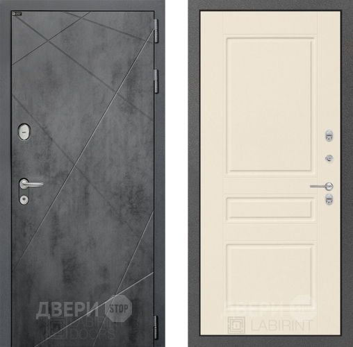 Дверь Лабиринт (LABIRINT) Лофт 03 Крем софт в Жуковский