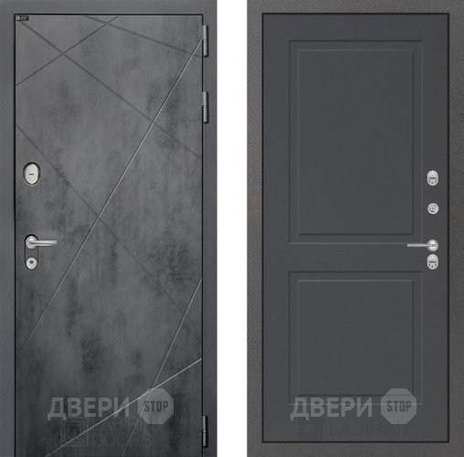 Входная металлическая Дверь Лабиринт (LABIRINT) Лофт 11 Графит софт в Жуковский