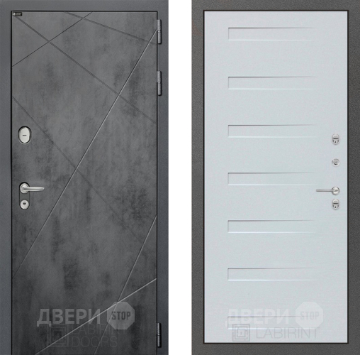 Входная металлическая Дверь Лабиринт (LABIRINT) Лофт 14 Дуб кантри белый горизонтальный в Жуковский