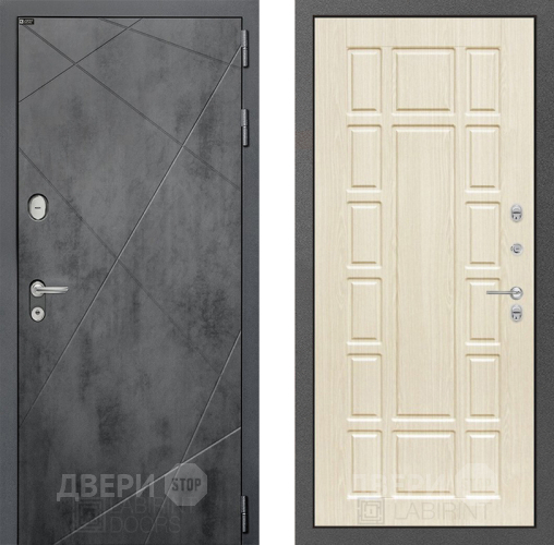 Входная металлическая Дверь Лабиринт (LABIRINT) Лофт 12 Беленый дуб в Жуковский