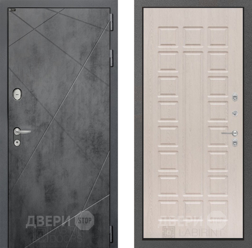 Входная металлическая Дверь Лабиринт (LABIRINT) Лофт 04 Беленый дуб в Жуковский