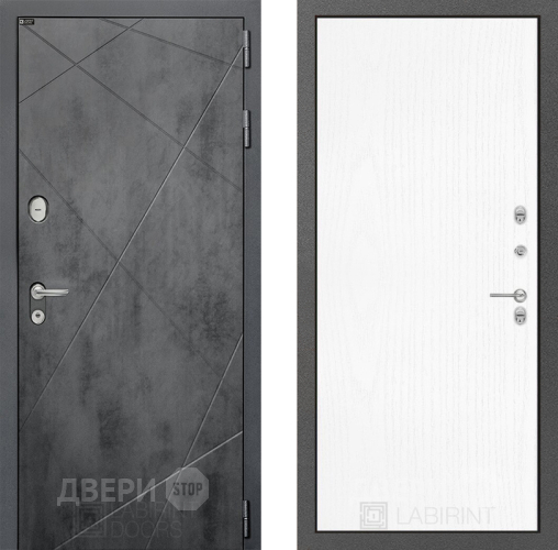 Дверь Лабиринт (LABIRINT) Лофт 07 Белое дерево в Жуковский