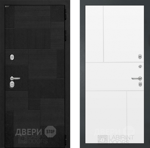 Входная металлическая Дверь Лабиринт (LABIRINT) Pazl 21 Белый софт в Жуковский