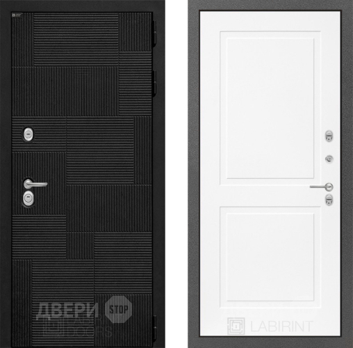 Входная металлическая Дверь Лабиринт (LABIRINT) Pazl 11 Белый софт в Жуковский