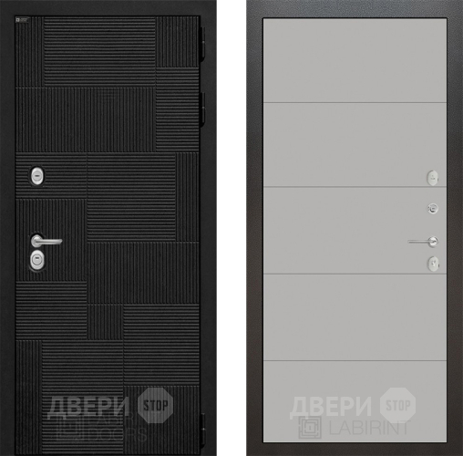 Входная металлическая Дверь Лабиринт (LABIRINT) Pazl 13 Грей софт в Жуковский