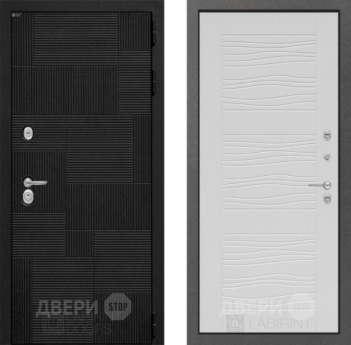 Входная металлическая Дверь Лабиринт (LABIRINT) Pazl 06 Белое дерево в Жуковский