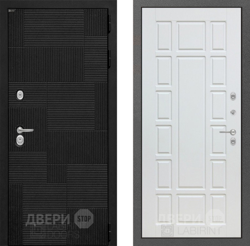 Входная металлическая Дверь Лабиринт (LABIRINT) Pazl 12 Белое дерево в Жуковский