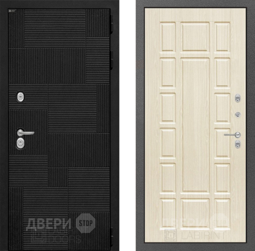 Входная металлическая Дверь Лабиринт (LABIRINT) Pazl 12 Беленый дуб в Жуковский