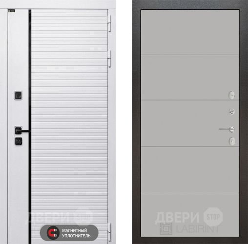 Входная металлическая Дверь Лабиринт (LABIRINT) Royal 13 Грей софт в Жуковский