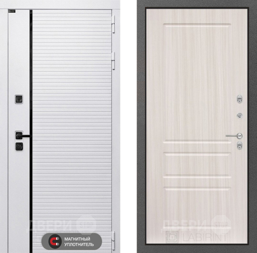 Входная металлическая Дверь Лабиринт (LABIRINT) Royal 03 Сандал белый в Жуковский