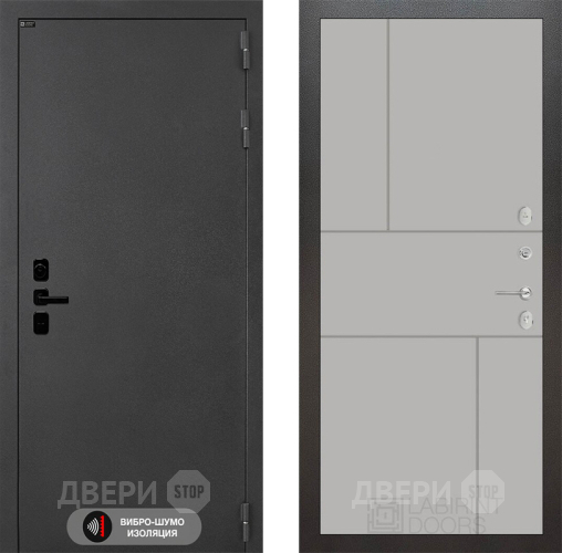 Входная металлическая Дверь Лабиринт (LABIRINT) Acustic 21 Грей софт в Жуковский