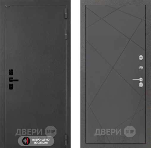 Входная металлическая Дверь Лабиринт (LABIRINT) Acustic 24 Графит софт в Жуковский