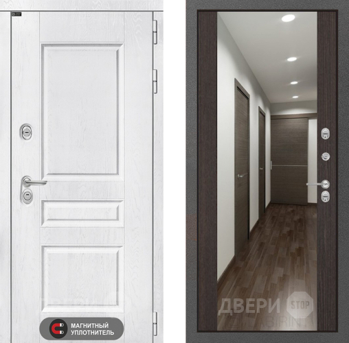 Входная металлическая Дверь Лабиринт (LABIRINT) Versal Зеркало Максимум Венге в Жуковский