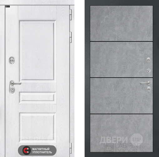 Входная металлическая Дверь Лабиринт (LABIRINT) Versal 25 Бетон светлый в Жуковский