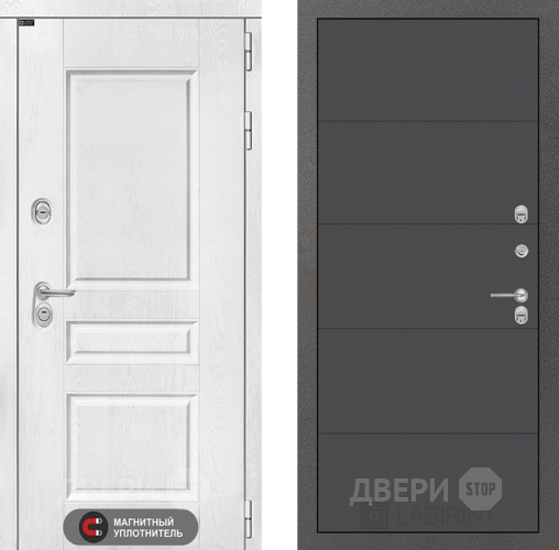 Входная металлическая Дверь Лабиринт (LABIRINT) Versal 13 Графит софт в Жуковский