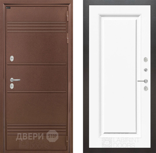Дверь Лабиринт (LABIRINT) Термо Лайт 27 Белый (RAL-9003) в Жуковский