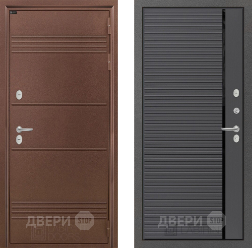 Входная металлическая Дверь Лабиринт (LABIRINT) Термо Лайт 22 Графит софт в Жуковский