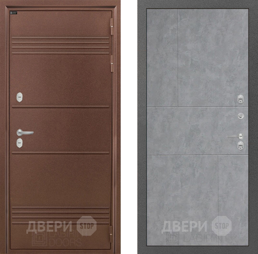 Входная металлическая Дверь Лабиринт (LABIRINT) Термо Лайт 21 Бетон светлый в Жуковский