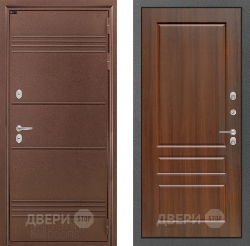 Входная металлическая Дверь Лабиринт (LABIRINT) Термо Лайт 03 Орех бренди в Жуковский