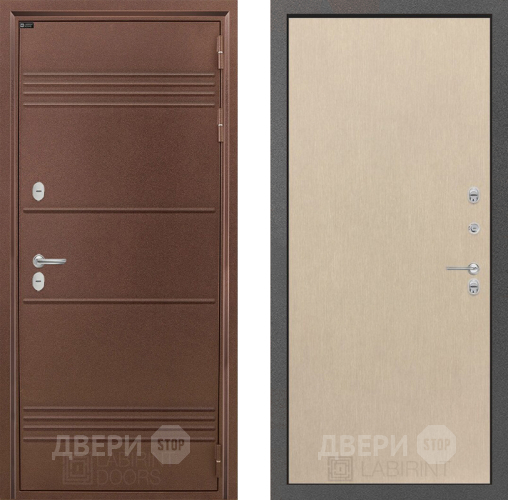 Входная металлическая Дверь Лабиринт (LABIRINT) Термо Лайт 05 Венге светлый в Жуковский