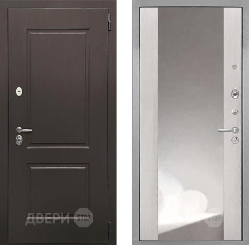 Входная металлическая Дверь Интекрон (INTECRON) Кампо ФЛЗ-516 Зеркало Сосна белая в Жуковский