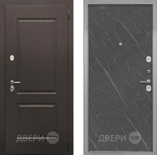 Входная металлическая Дверь Интекрон (INTECRON) Кампо Гладкая Гранит лава оникс в Жуковский