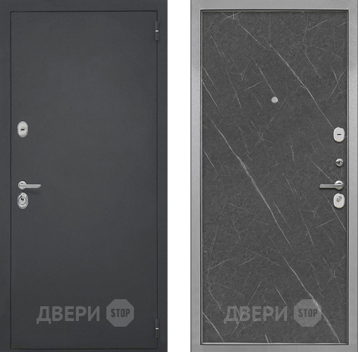 Входная металлическая Дверь Интекрон (INTECRON) Гектор Гладкая Гранит лава оникс в Жуковский