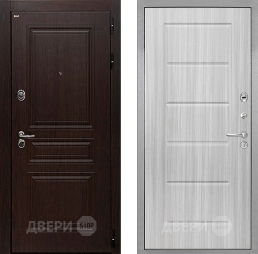 Входная металлическая Дверь Интекрон (INTECRON) Брайтон Тиковое Дерево ФЛ-39 Сандал белый в Жуковский