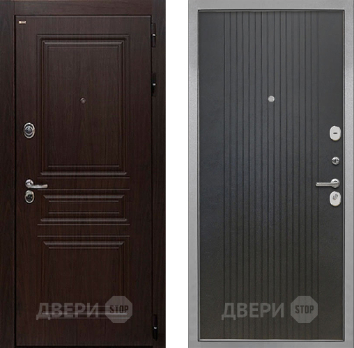 Входная металлическая Дверь Интекрон (INTECRON) Брайтон Тиковое Дерево ФЛ-295 Лофт черный в Жуковский