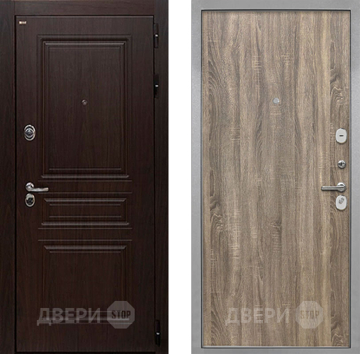 Входная металлическая Дверь Интекрон (INTECRON) Брайтон Тиковое Дерево Гладкая Дуб турин в Жуковский