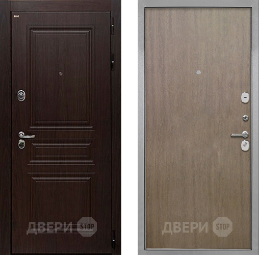 Дверь Интекрон (INTECRON) Брайтон Тиковое Дерево Гладкая шпон Венге коричневый в Жуковский