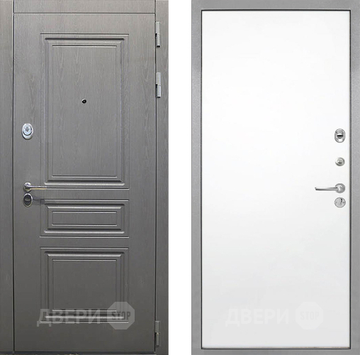 Входная металлическая Дверь Интекрон (INTECRON) Брайтон Графит Гладкая Силк Сноу в Жуковский