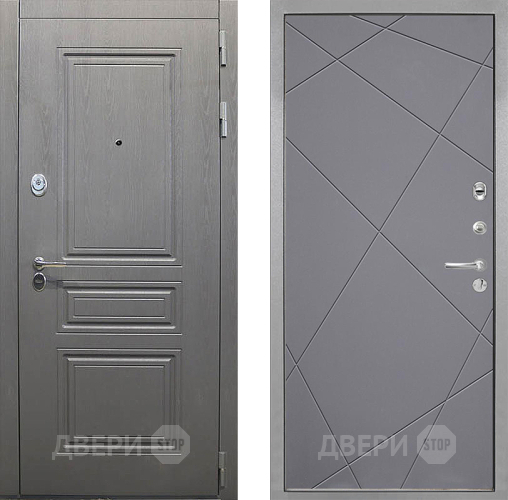Входная металлическая Дверь Интекрон (INTECRON) Брайтон Графит Лучи-М Графит софт в Жуковский