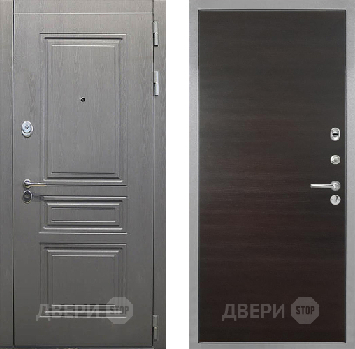 Дверь Интекрон (INTECRON) Брайтон Графит Гладкая Эковенге поперечный в Жуковский