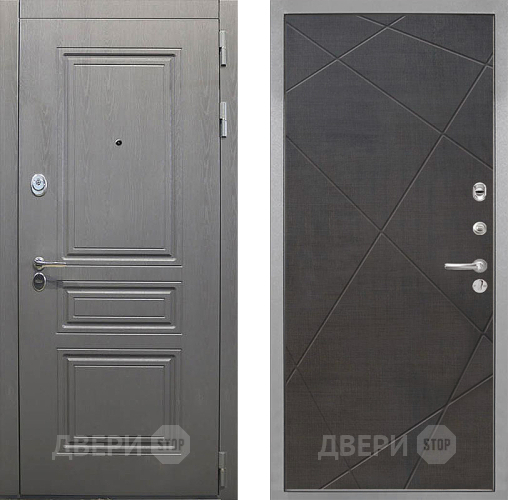 Входная металлическая Дверь Интекрон (INTECRON) Брайтон Графит Лучи-М Венге распил кофе в Жуковский