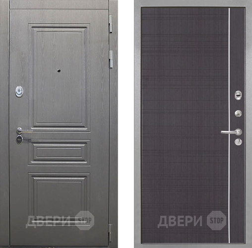 Входная металлическая Дверь Интекрон (INTECRON) Брайтон Графит В-07 с молдингом Венге в Жуковский