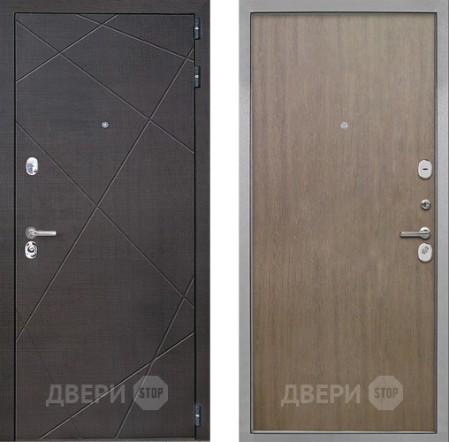 Входная металлическая Дверь Интекрон (INTECRON) Сенатор Лучи Гладкая шпон Венге коричневый в Жуковский