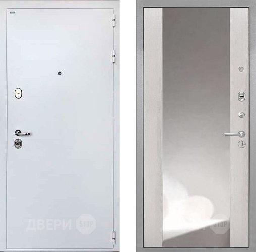 Входная металлическая Дверь Интекрон (INTECRON) Колизей White ФЛЗ-516 Зеркало Сосна белая в Жуковский