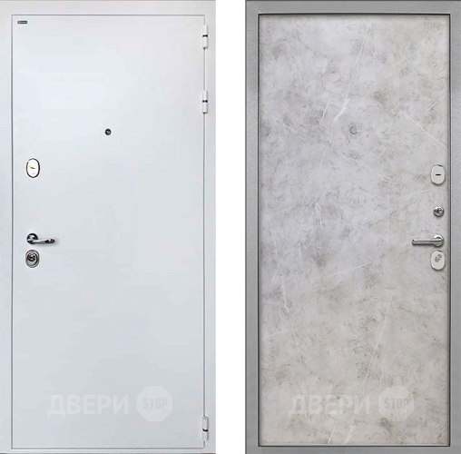 Входная металлическая Дверь Интекрон (INTECRON) Колизей White Гладкая Мрамор светлый в Жуковский