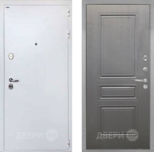 Входная металлическая Дверь Интекрон (INTECRON) Колизей White ФЛ-243 Графит вуд дуб в Жуковский