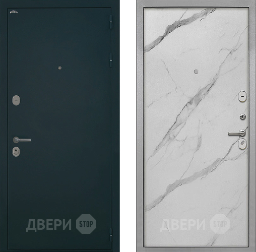 Входная металлическая Дверь Интекрон (INTECRON) Греция Гладкая Мрамор натуральный арктик в Жуковский