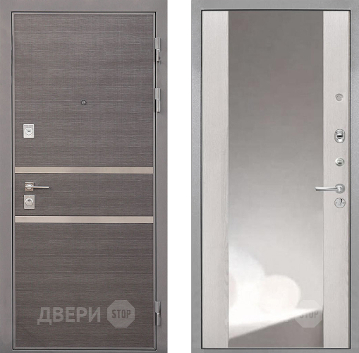 Входная металлическая Дверь Интекрон (INTECRON) Неаполь ФЛЗ-516 Зеркало Сосна белая в Жуковский