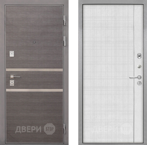 Входная металлическая Дверь Интекрон (INTECRON) Неаполь В-07 с молдингом Лофт белый в Жуковский