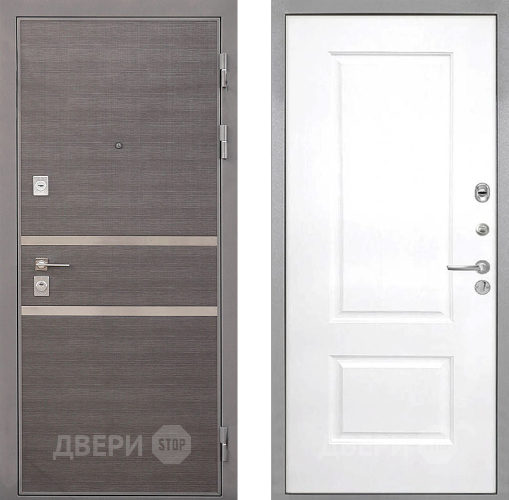 Входная металлическая Дверь Интекрон (INTECRON) Неаполь Альба Роял Вуд белый в Жуковский