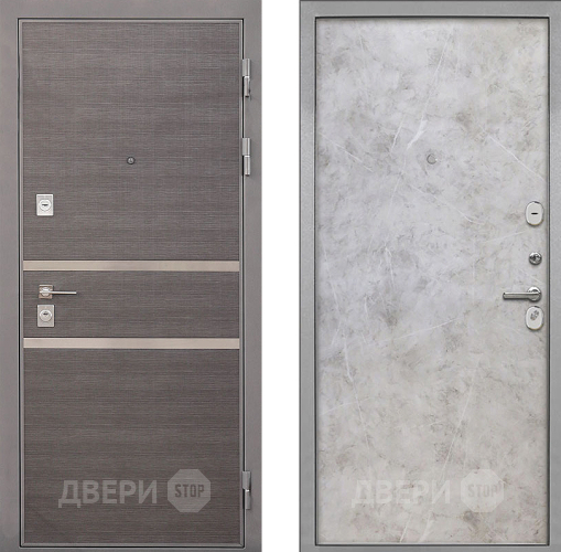 Входная металлическая Дверь Интекрон (INTECRON) Неаполь Гладкая Мрамор светлый в Жуковский