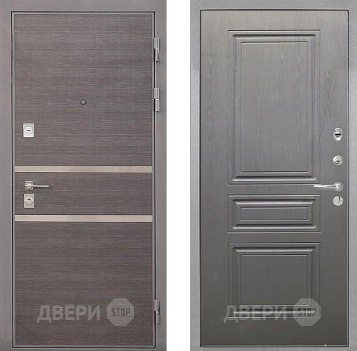 Входная металлическая Дверь Интекрон (INTECRON) Неаполь ФЛ-243 Графит вуд дуб в Жуковский