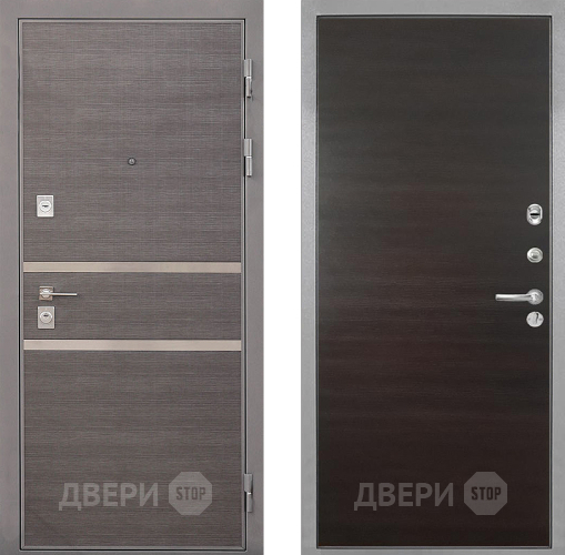 Входная металлическая Дверь Интекрон (INTECRON) Неаполь Гладкая Эковенге поперечный в Жуковский